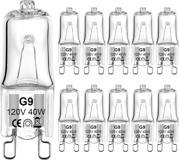 G9 Halogen Bulb 40 Watt 120 Volt Dimmable T4 JCD Type Bi-Pin