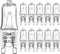 G9 Halogen Bulb 40 Watt 120 Volt Dimmable T4 JCD Type Bi-Pin