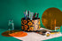 Hennaja Round Leather Art Supply Organizer, 360 Degree Rotating Remote Control Holder, Multi-Functional Pencil Holder