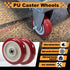 1Pc 3.5 Inch 3.5" 1.26" 3/8" Push Cart Wheels, x PU Caster Wheels Bearings Repair Kits with Axle, Heavy Duty