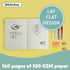 Journal Notebook Lined Classic Hardcover, 5.7 x 8 inches, 160 Pages, 100GSM Thick Paper, Black