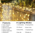 39FT 100LED 8 Joomer Solar Christmas String Lights, Waterproof Outdoor Lights with Modes Twinkle Fairy Light