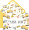 FYSUIMU 50Pcs Construction Thank You Cards Greeting Cards with Envelopes Stickers Yellow
