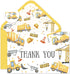 FYSUIMU 50Pcs Construction Thank You Cards Greeting Cards with Envelopes Stickers Yellow