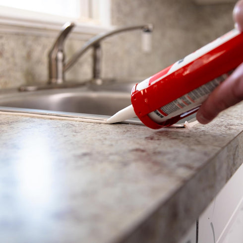 Red Devil 040520 Silicone Acrylic Caulk & Sealant, 5.5 oz, Off-White, 100% Waterproof, Made in USA