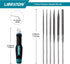 Libraton Needle File Set, 6PCs Interchangeable Small Files for Precision Metal Work and Woodworking