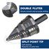 1/4 to 1-3/8 Inches HSS Step Drill Bit for Metal, Plastic, Wood, Aluminum, Heavy Duty Unibit