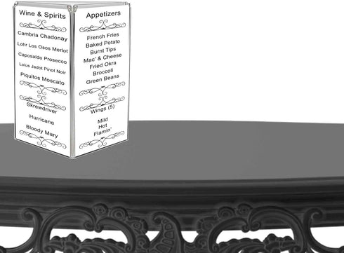 Marketing Holders 3 5 7 Inch Sided Sign Holder Multi Panel Menu Ad Display Frame Each Side Holds x Flier Table Tent