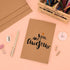 EOOUT 48 Pack A5 Lined Kraft Notebooks, 30 Sheets, 60 Pages, Travel Journals for School Office
