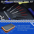 3D Printer Tool Kit, 24pcs Nozzle Cleaning Tool Removal Kit, Wire Brush, Scraper Knife, Diamond Files, Tweezer for