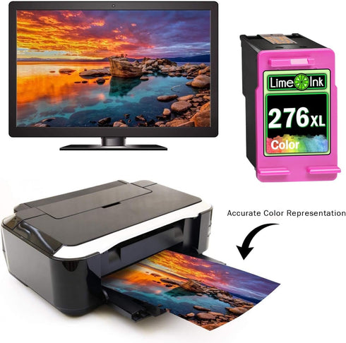 Limeink Remanufactured Ink Cartridges Replacement for Canon 276 Color Ink Cartridge 276xl for Canon Pixma