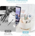 Pencil Holder for Desk, 5 Slots 360° Degree Rotating Organizer for Office, School, Home, Cute Pencil Cup, White