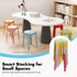 HinLIaDa 5 Pack 18" Plastic Stackable Stools, Plastic Round Stools, Colorful Nesting Stools, Portable Multipurpose