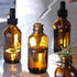 AOZITA Set of 4, 1 oz Eye Dropper Bottles with 1 Stainless Steel Funnel & 4 Labels - 30ml Dark Amber Glass