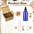 Tessco 20 Pack 3.4 oz Dropper Bottles, Empty Glass Bottles with Dropper Top Cap and Accessories for Oils