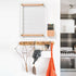 Clear Glass Weekly Dry Erase Calendar Whiteboard, 15x11" Menu & Meal Planner for Home Kitchen, Wood Marker Holder and 4