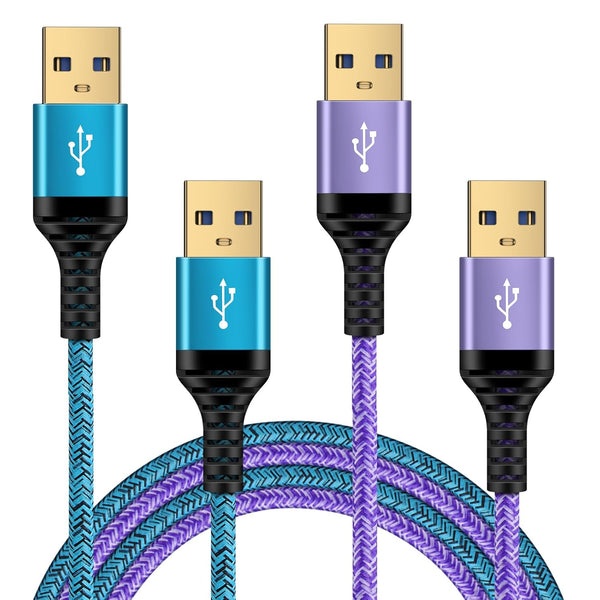 USB to USB Cable 3 ft, 2Pack Double Side USBCord USB2.0 Type