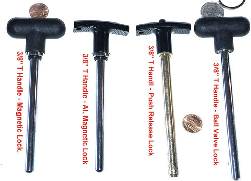 SBDs Universal Weight Stack SELECTOR Key - Quick Release Pin Tensile (3/8" Dia - 3-3/4" Locking Space) with Chrome PL