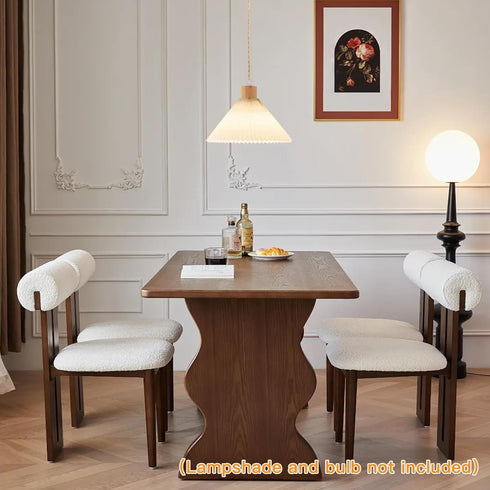 Zevnico 15ft Bulb E26 E27 Wood Pendant Light Cord Kit with Shade Ring and ON Off Switch, Hanging Lamp Kit Plug in Cord