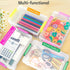 Generic Clear Plastic Pencil Box - Extra Large Stackable with Secure Lid, Hard Storage Organizer Box for Crayons