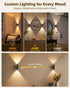 4000mAh 3 12 1 Pack) EZVALO Motion Sensor Wall Sconce with Remote, Rechargeable Battery Operated Wall Light, CCT & RGB