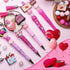 HEYUNG 15 Sets Valentine's Day Beadable Pens - Heart Silicone Beads Pens with 133PCS Pink Spacer Beads