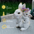 CORIETTA Mothers Day Gifts, Solar Garden Statues Rabbit with Solar Lights, Mother & Baby Bunny Figurine with Butterfly