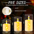 Da by Flameless Candle for Outdoor Use, Battery Powered LED Pillar Candle with Remote Control, 3 Piece Set