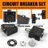 10A Manual Reset Button Circuit Breaker, 2 Pack, 125/250V AC, 50V DC, Thermal Overload Protector