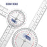 ASA TECHMED Goniometer Complete Set 6 Pieces + Body Measuring Tape for Physical Therapy, Occupational Therapy, Fitness