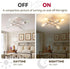 4-Light E26 Industrial Semi Flush Mount Ceiling Light Fixture, Modern White Gold Chandelier Lighting, Farmhouse Sputnik