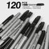 INTUNO 120 Count Permanent Markers, Black, Fine tip, Oil-Based Permanent Markers, Waterproof and Fade-Resistant