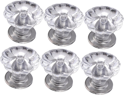WOONEKY 6pcs Mini Drawer Handles Lightweight Knobs for Bedside Cabinet Dresser Pulls