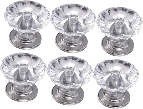 WOONEKY 6pcs Mini Drawer Handles Lightweight Knobs for Bedside Cabinet Dresser Pulls