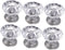 WOONEKY 6pcs Mini Drawer Handles Lightweight Knobs for Bedside Cabinet Dresser Pulls