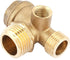 Air Compressor Check Valve, 3-Way Brass Male Threaded Air Compressor Check Valve Tube