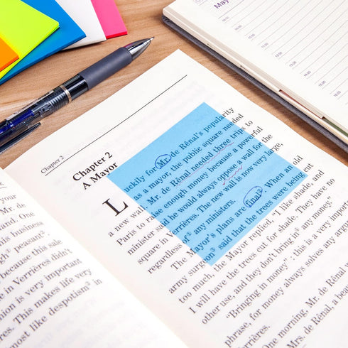 Transparent Sticky Note Pads, 500 Pcs Waterproof Self-Adhesive, 3x3in Colorful, Suitable for Home, Office, School