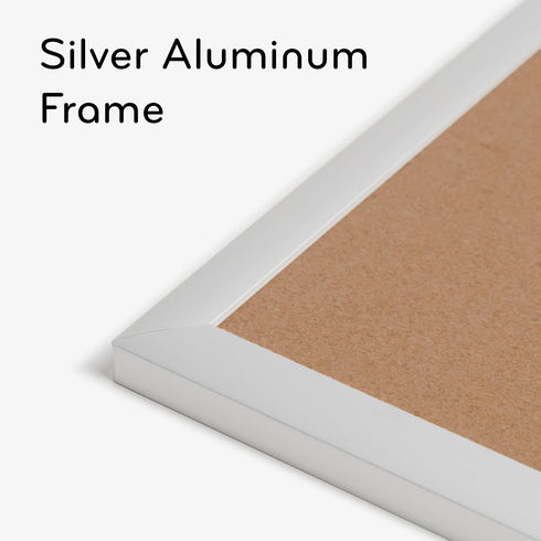 U Brands Cork Bulletin Board, 23"x17", Silver Aluminum Frame, Industrial Grade Pinning Surface