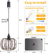 4 (2) Battery Operated Hanging Outdoor Chandelier, Battery Operated Gazebo Pendant Light Outdoor Waterproof, No Wiring