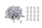 Eowpower 100 Pieces 1/8 inch Wire Rope Aluminum Sleeves Cable Crimps & 16 Pcs M3 Stainless Steel Thimbles