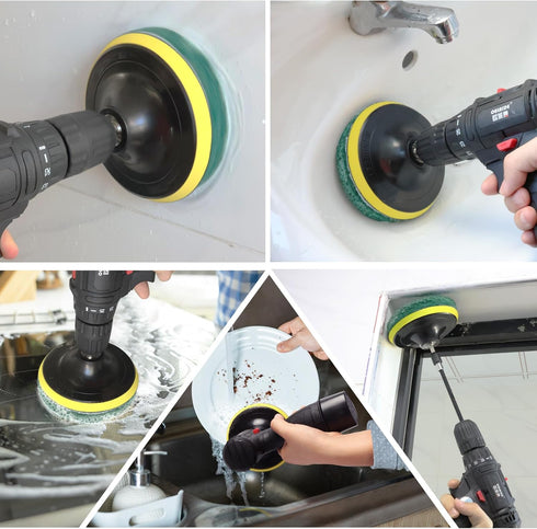 Power Scrub Pads Drill Attachment, GOH DODD 30 Pieces 5 Inch Headlight Restoration Kit for Cleaning