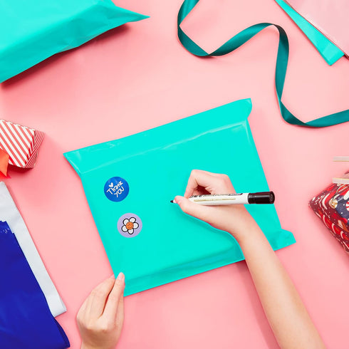 Fuxury Large Teal Poly Mailers 14.5x19'' 200Pc, Waterproof Shipping Bags for Clothing, Strong Adhesive
