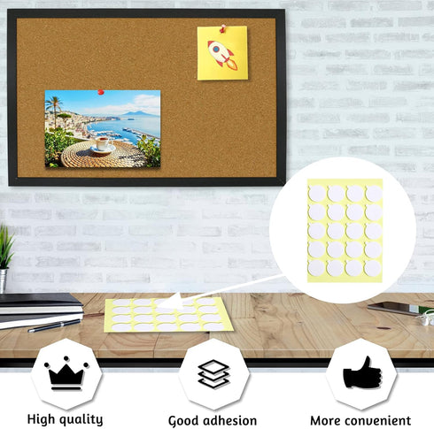 OWLKELA Cork Bulletin Board 17.7"X 13.3", Notice Pin Board for Office & Home Decor, School Vision