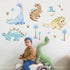 Yovkky Boho Baby Dinosaur Wall Decals Stickers, Dino Egg Palm Tree Footprints Neutral Toddler Nursery Decor, Home