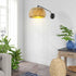Natural Rattan Wall Sconce, Mini Bamboo Wall Light Fixture, Handmade Boho Rattan Light, Farmhouse Light Fixtures