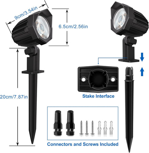 MEIKEE 15W Low Voltage Landscape Lights 1500LM Warm White LED Spotlights for Outdoor Garden Lighting