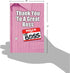 The Best Card Company Boss Thank You Greeting Card with 5 x 7 Inch Envelope, Co-Worker Thank You