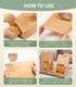 50 Pack Packaging 13.6x8.3x4.1in Heavy Duty Sourdough Paper Bags Resealable with Window for Round Loaf Selling | Large