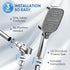 ENRUNEST Handheld,8 Nozzles,Built-in Pets,59 304 High Pressure Shower Head with Modes,Heat-Resistant Premium ABS