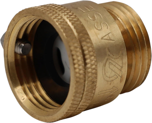 Vacuum Breaker 3/4 Inch Solid Brass Hose Bib Backflow Preventer for Garden